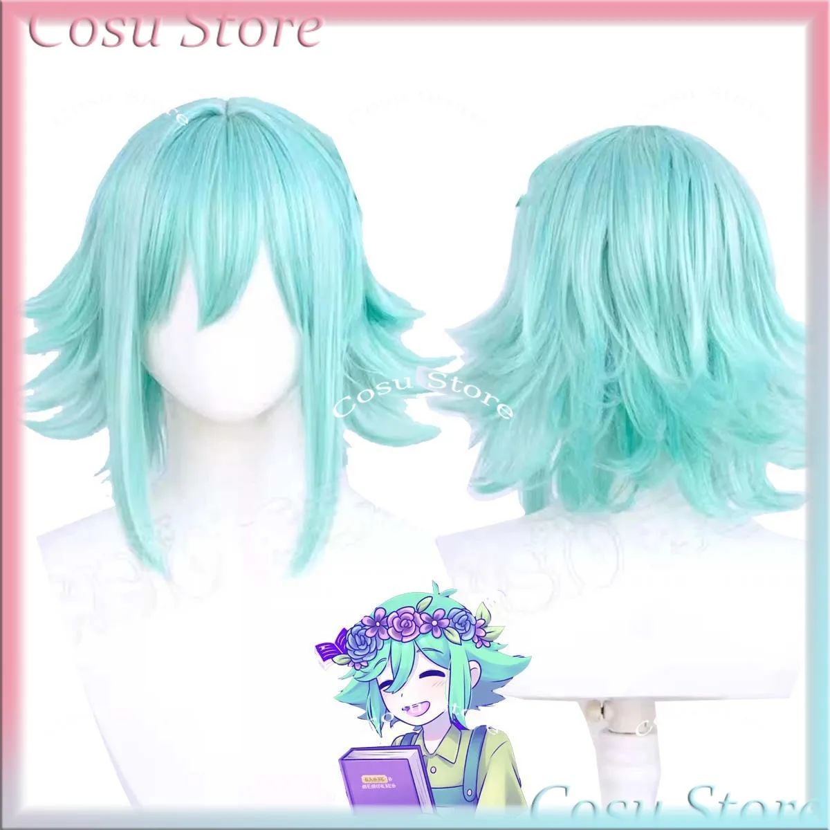 Omori Something Basil Cosplay  - Anime Cosplay Blue Hair ulasan dan harga