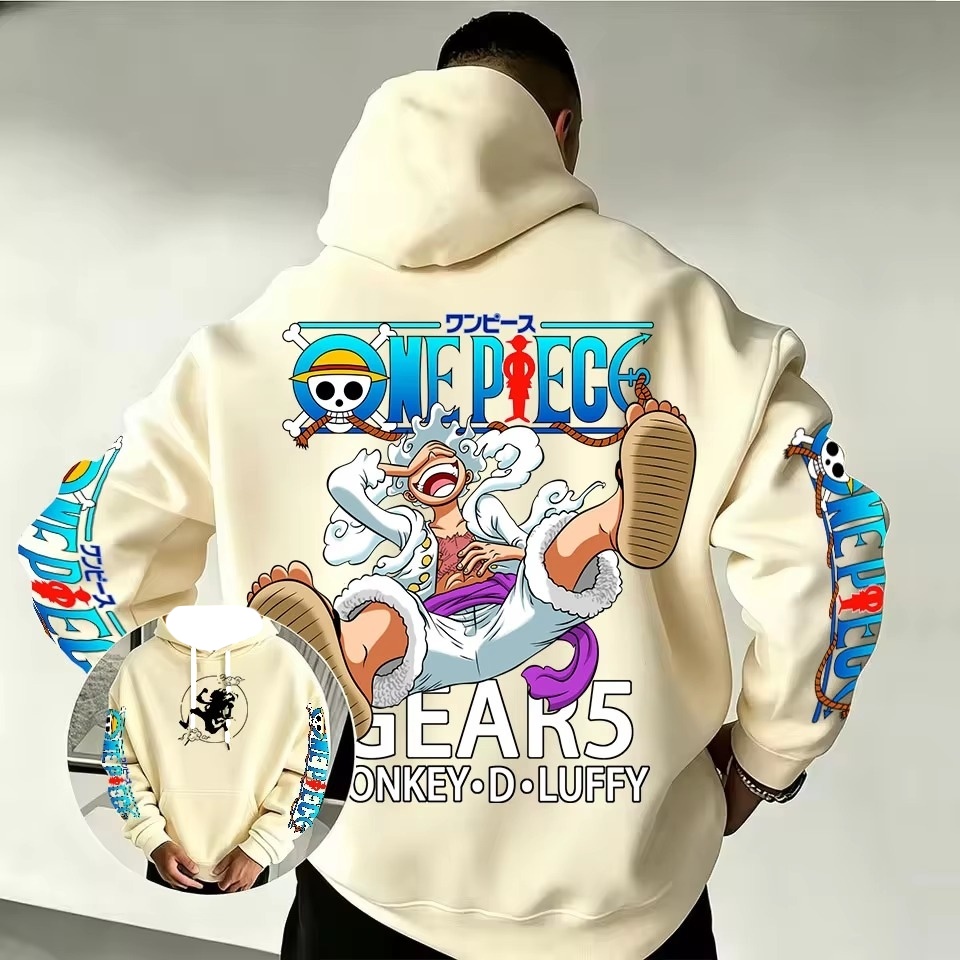 One Piece Luffy Gear 5 Hoodie  - Anime Cosplay Couple ulasan dan harga