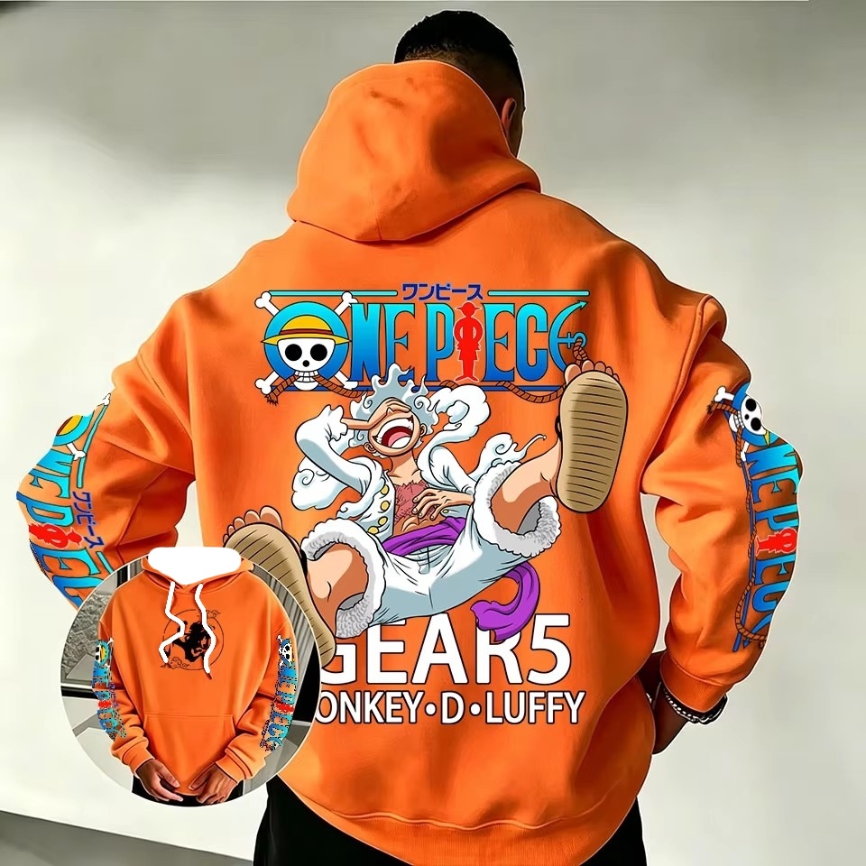 One Piece Luffy Gear 5 Hoodie  - Anime Cosplay Couple ulasan dan harga