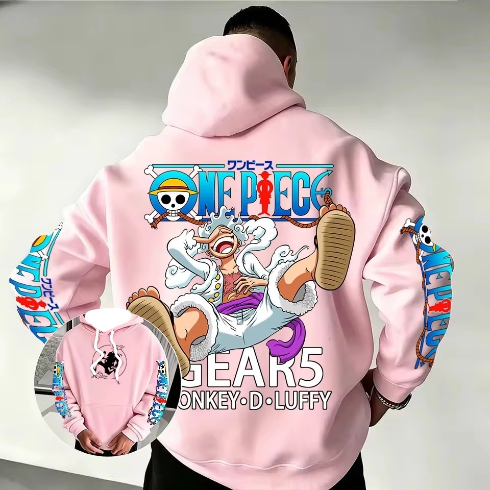 One Piece Luffy Gear 5 Hoodie  - Anime Cosplay Couple ulasan dan harga